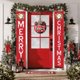 thumbnail image 1 of Juego de 2 Cortinas Navideñas para Puerta | Decoración Roja de Poliéster para Fiestas | 30 X 180 Cm | Decoración para La Fiesta de La Primavera y Bodas, 1 of 6