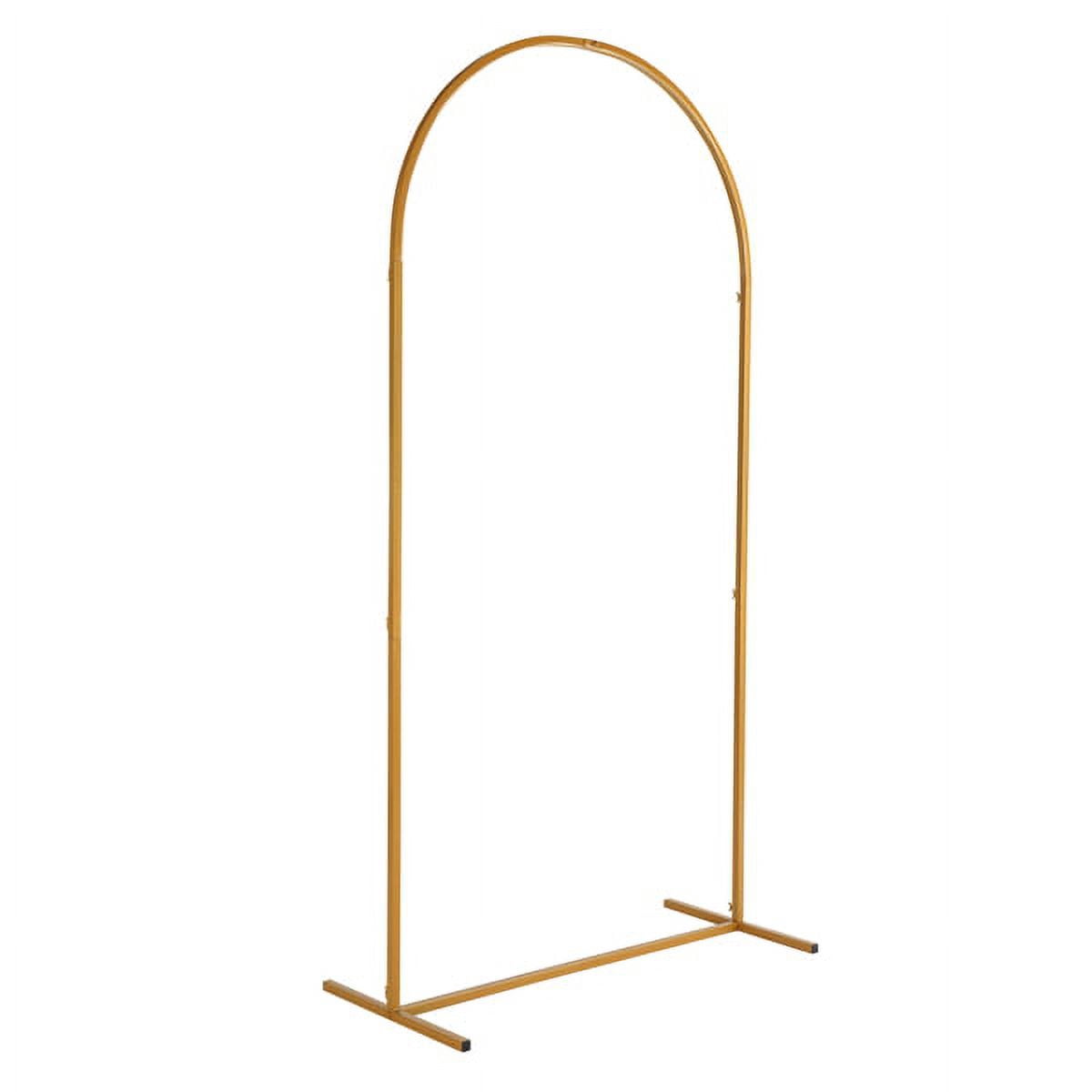 100x200cm Wedding Iron Arch - Golden Yellow Finish, Rustproof, Easy Install, with Water Bag & Floor Nails​