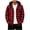 Red, variant on Mens Hooded Plaid Flannel Shackets- Fall Winter Long Sleeve Button Down Daily Wear Buttons and Zipper Pockets Casual Shirt Jackets Red Size M