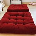 thumbnail image 5 of 2 Pack Floor Pillow Meditation Pillow Solid Thick Tufted Seat Cushion For Living Room Wine Red, 5 of 12