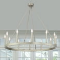 thumbnail image 5 of Vanity Art 12 Lights Wagon Wheel Chandelier Lighting Farmhouse Candle Ceiling Light Fixtures for Living Room Kitchen Dining Room 10552AS, 5 of 10