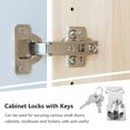 thumbnail image 3 of WRISTBIQUE 2Sets Hasp Lock Latch with Keys Stainless Steel Cabinet Lock for Home Use, 3 of 10