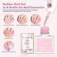 thumbnail image 5 of Saviland 5-in-1 Builder Nail Gel Set - 6 Colors Clear Milky Pink Nudes Base Strengthening Gel Nail Polish for Natural Nail Extensions Nail Art, 5 of 8