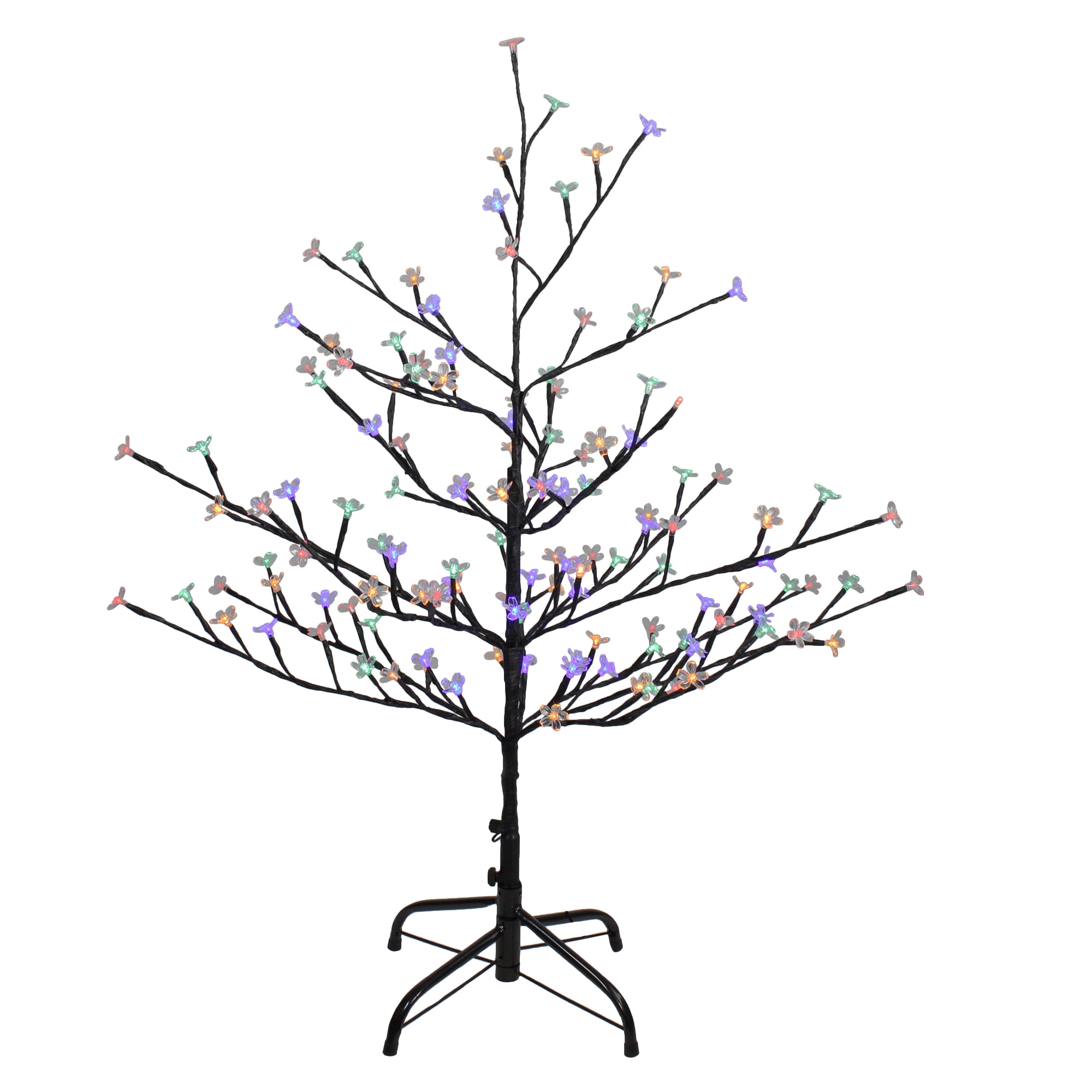 4' PreLit Cherry Blossom Flower Artificial Tree Multicolor LED