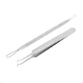 thumbnail image 3 of Blackhead Enlever Outil Kit, Extracteur Kit, Outil de Décapant Pimple Acier Inoxydable Pinces Courbées Double Extrémité Pimple Extracteur Portable Usage Personnel, 3 of 8