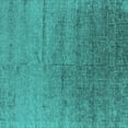 thumbnail image 1 of Ahgly Company Machine Washable Indoor Square Oriental Turquoise Blue Industrial Area Rugs, 4' Square, 1 of 4