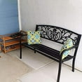 thumbnail image 1 of Garden Bench Outdoor Bench Patio Bench for Outdoors Metal Porch Clearance Work Entryway Steel Frame Furniture for Yard, 1 of 5