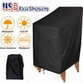 thumbnail image 2 of Waterproof Stacking Chair Cover Outdoor Garden Patio Furniture Storage Covers, 2 of 6