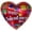 Happy Valentine's Day Smiley Faces, variant on PMU Valentine’s Day Inch Heart Shaped Pink 18 Inch Mylar-Foil Balloon Valentine's Day, Proposal, Special Events, Photo Props Party Decoration and Accessories Purple Pkg/1