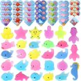 thumbnail image 1 of Adeeing 28 Pack Valentines Day Gift Cards for Kids with Mochi Squishy Toys, Glow In The Dark Kawaii Stress Relief Toys for Valentines Party Favors Classroom Exchange Prizes, 1 of 8