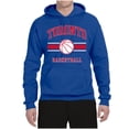 thumbnail image 2 of Wild Bobby City of Toronto Basketball Fantasy Fan Sports Unisex Hoodie Sweatshirt, Royal, 3X-Large, 2 of 5