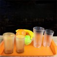 thumbnail image 6 of 12 oz Plastic Cup Break Resistant Drinking Glasses Reusable Stackable Drinking Cup and Shatterproof Drink Tumblers for Cafe Party and Catering Supplies (Amber Clear), 6 of 7