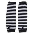 thumbnail image 1 of Pair of Striped Arm Warmer Knit Fingerless Gloves, 1 of 7