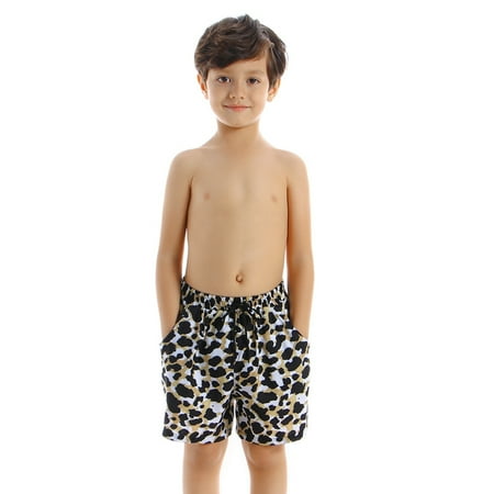 

Father and Son Swimsuit Shorts for Beach Sea Floral Print with Elastic Drawstring at the Waist