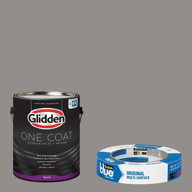 Glidden One Coat, Interior Paint + Primer, Antique Silver, Semigloss