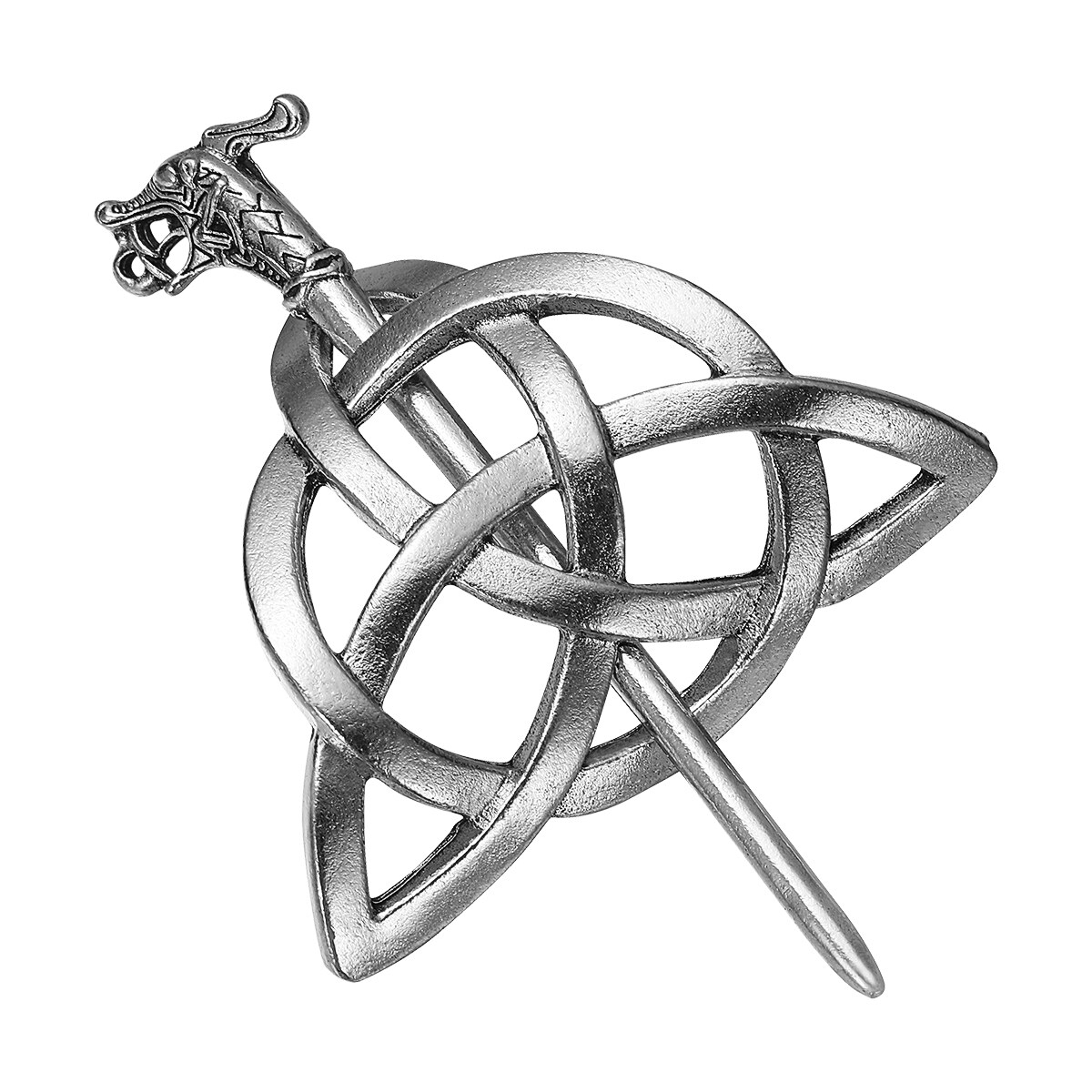 Lurrose Retro Celtic Hair Sticks Hairpin Metal Hair Clip Sticks Long