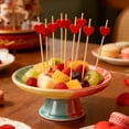 thumbnail image 4 of SharkTRUE 100pcs Red Heart Cocktail Picks Long Fruit Sticks Food Toothpicks Sandwich, 4 of 8