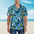 thumbnail image 4 of Daiia snow board blue Hawaiian Shirt for Men Gentle Cotton Regular Short Sleeve Casual-3X-Large, 4 of 9