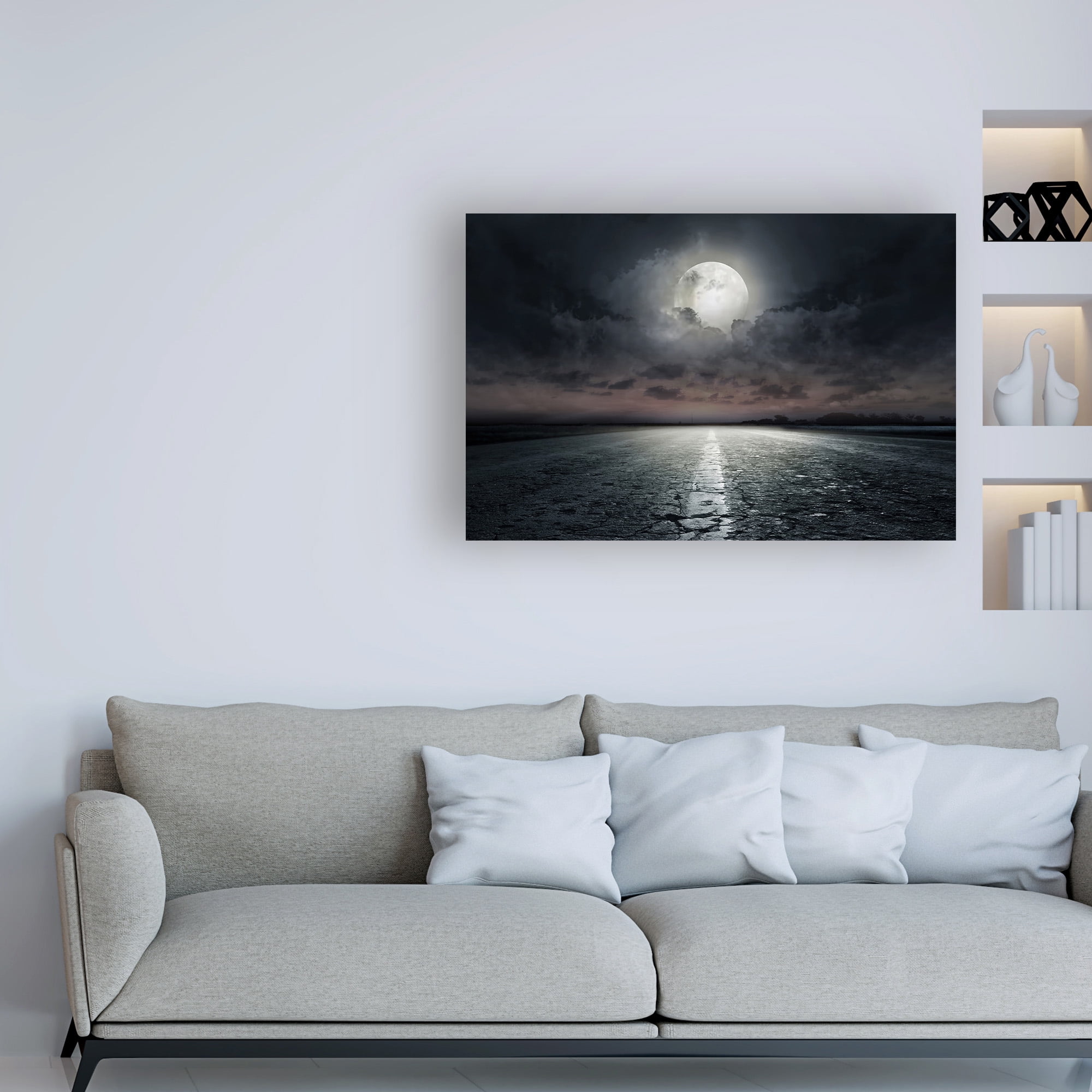 Trademark Fine Art 'Moon Street' Canvas Art by PhotoINC Studio