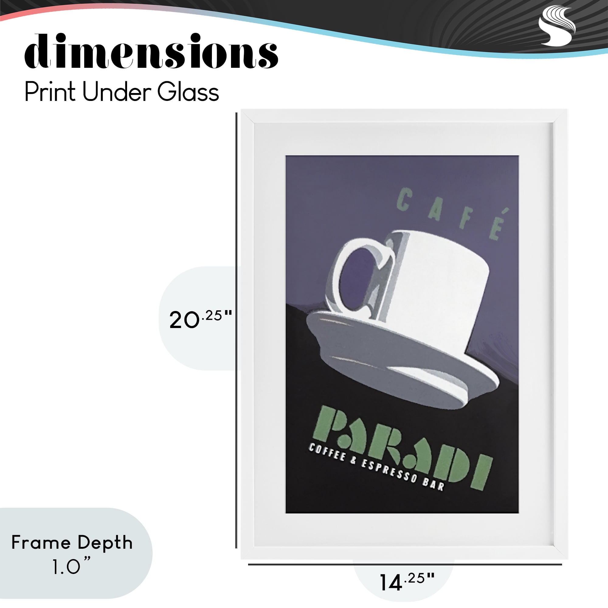 Stupell Industries Paradi Coffee & Espresso White Framed Print Under Glass, design by Jadei Graphics