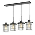thumbnail image 2 of 60W X 4 Silverton Metal Glass Pendant Fixture (Edison Bulbs Not Included), Dark Bronze, 2 of 3