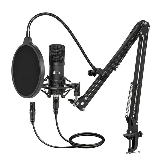 Condenser Microphone Set, Professional Studio Cardioid Microphone Kit
