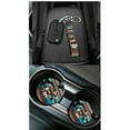 thumbnail image 4 of Uorisanigo Front and Back Seat Covers with Car Steering Wheel Wrap Seat Belt Pad Coasters Car Trash Bag Hanging Air Vent Storage Box Rearview Mirror Cover Keychain Set of 15, Aztec Highland Cow, 4 of 7