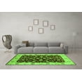 thumbnail image 3 of Ahgly Company Indoor Square Oriental Green Industrial Area Rugs, 4' Square, 3 of 4