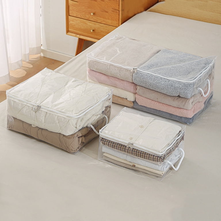 Clear Zippered Storage Bags Plastic Sweater Storage Bags With