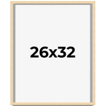 26x32 Frame Beige Real Wood Picture Frame Width 0.75 inches | Interior Frame Depth 0.5 inches |
