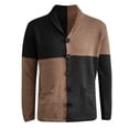 thumbnail image 3 of Wyzesi Cardigan Fall Mens Fashion Color Blocking Button Cardigan Sweater Mens Cardigan Sweaters, 3 of 3