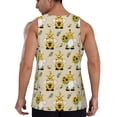 thumbnail image 3 of Easygdp Gnomes Bees And Sunflowers Men's Tank Top, Sleeveless Muscle T Shirts, Breathable, Quick-Dry, Loose for Gym, Running, Fitness - 3X-Large, 3 of 9