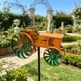 thumbnail image 3 of Garden Windmill Ornament Tractor Shaped With Wheels Suitable For Patio Gardens Unique Outdoor Sculpture For Home Use, 3 of 5