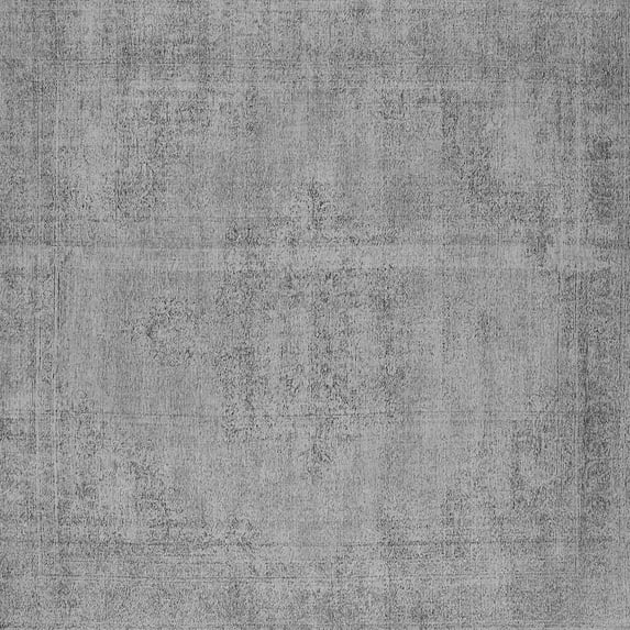 Ahgly Company Indoor Square Oriental Gray Industrial Area Rugs, 8' Square