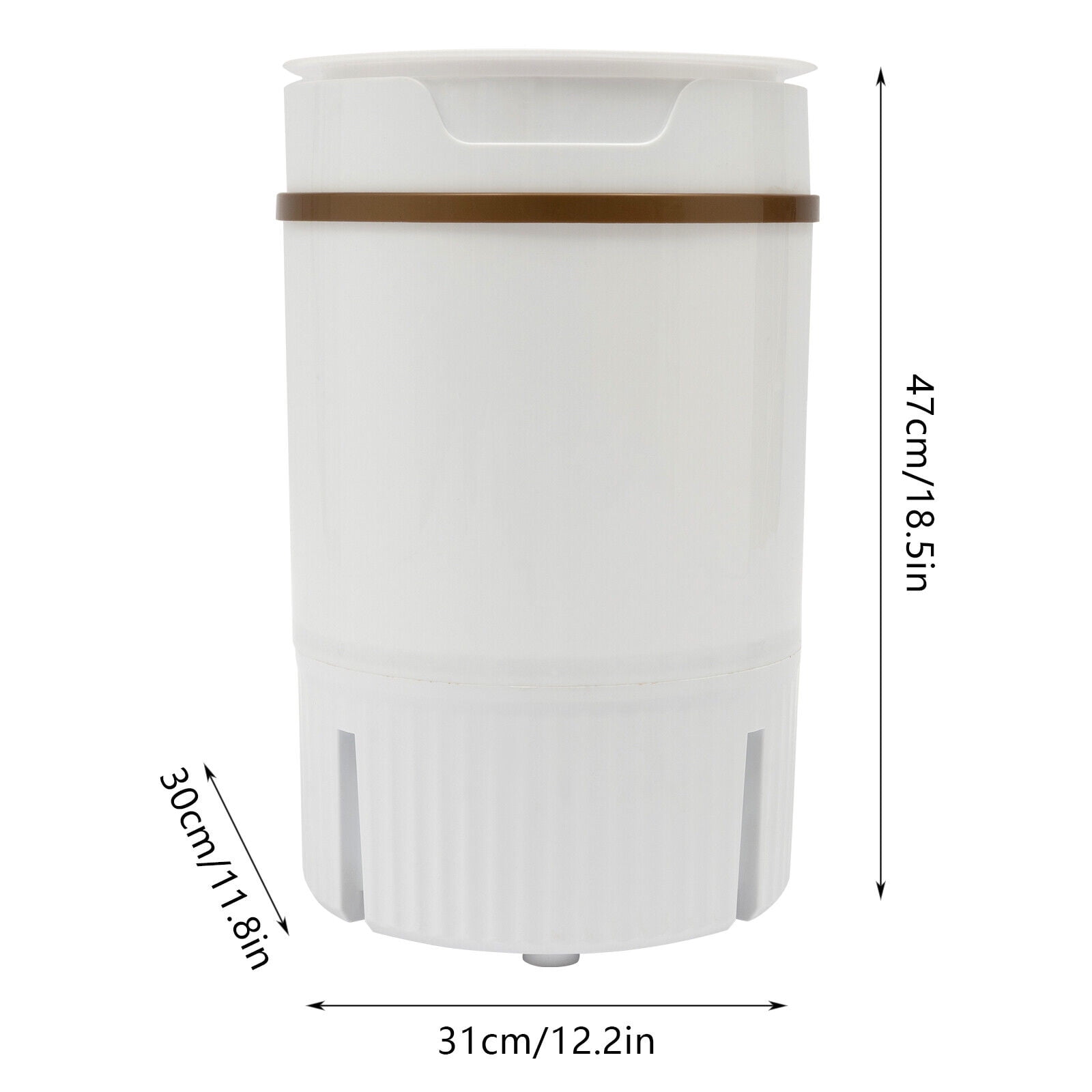 4.5L/1.19gal Portable Mini Washing Machine Washer with Drainage Basket Multi-Functional White