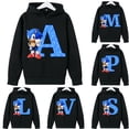 thumbnail image 2 of Nuevas sudaderas con capucha de Sonics para niños, sudadera con estampado de letras de dibujos animados de la A a la Z, camisetas deportivas casuales para niños Kawaii, ropa de otoño para bebés 2024, 2 of 5