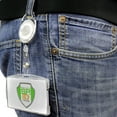 thumbnail image 2 of Premium Two Card Plastic Badge Holder - Vertical or Horizontal - with Heavy Duty Retractable Carabiner Clip Badge Reel by Specialist ID (One Sold Individually, Clear/Frosted), 2 of 3