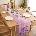 thumbnail image 3 of Pink Floral Table Runner - 72 Inch Long, Kitchen Dining Table Runner Dresser Scarves, Vintage Botanical Gradient Pastel Painting Farmhouse Decor for Coffee Tables Wedding Party Banquet, 3 of 8