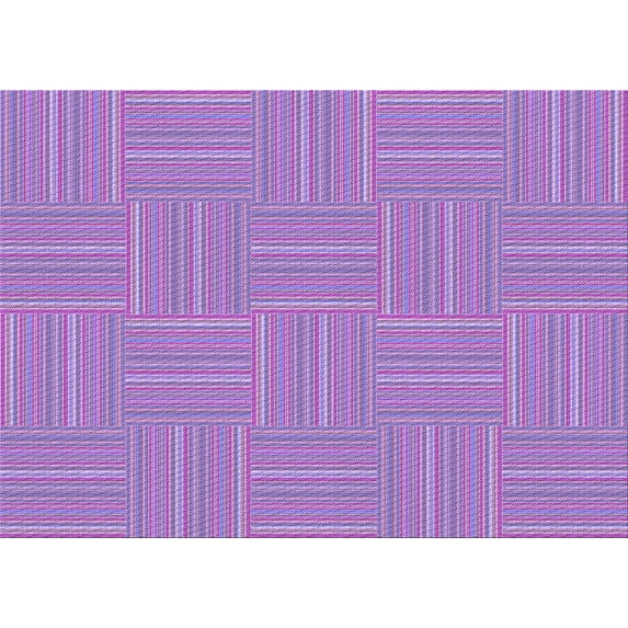 Ahgly Company Indoor Rectangle Patterned Bright Lilac Purple Area Rugs, 5' x 8'