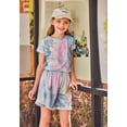 thumbnail image 2 of Arshiner Girls 2-Piece Tie Dye Pajamas Set Trendy Lounge Set Kids Sleepwear, 2 of 5