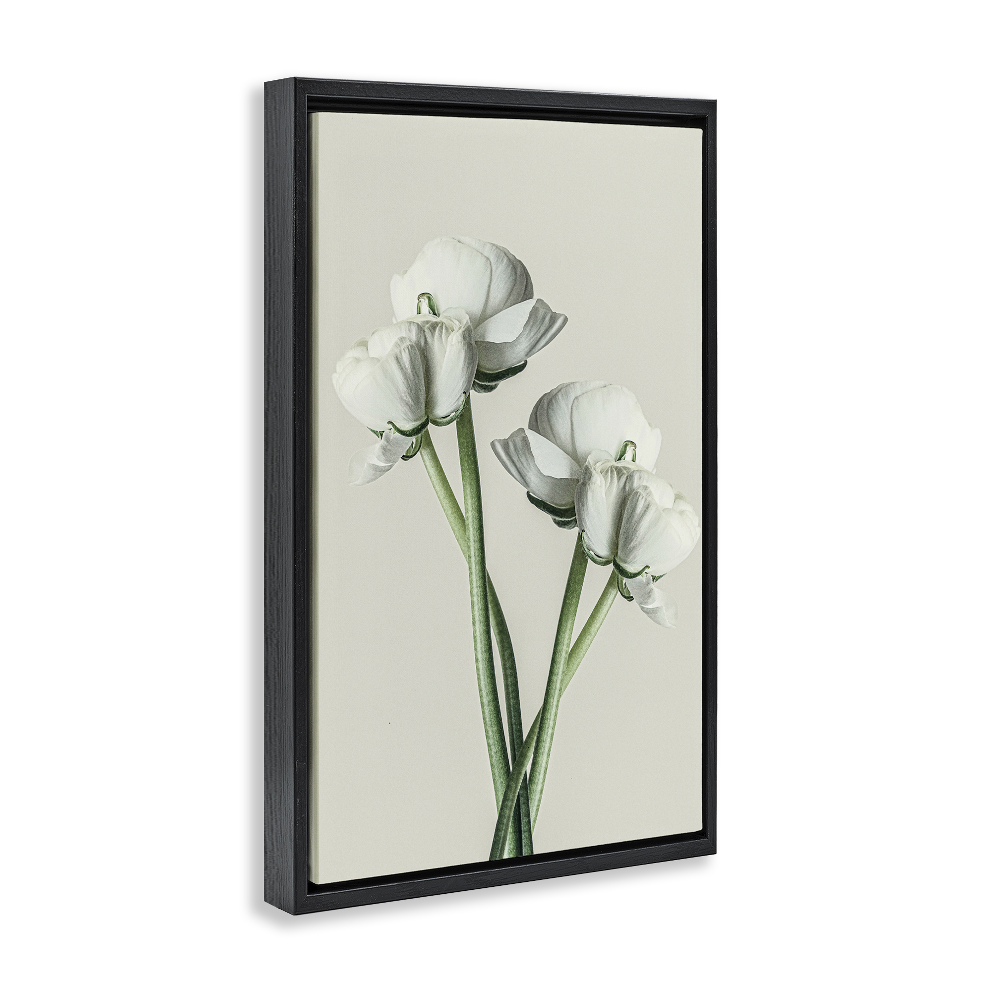 Stupell Industries White Flower Bundle Botanical & Floral Photography Black Floater Framed Art Print Wall Art, 21 x 31