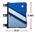 thumbnail image 3 of Case It Tablet Binder Accessory, Padded Tablet with 3 Steel Grommets, fits Any Standard 3 Ring Letter Size Binder,Mesh Pocket on Front, Zipper Closure, Tbt-100, Blue, 3 of 8