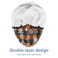 thumbnail image 4 of Shower Caps,Orange and Black Plaid Christmas Snowflake Pattern Waterproof Shower Cap for Women 4 Pieces,Double Reusable Hair Cover for Shower PEVA Elastic Stretch Hem, 4 of 7