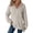 26# Khaki, variant on Women's Full Zip Up Hoodies Waffle Knit Long Sleeve Sweatshirt Tops | Essentials Hoodie, Fall Fashion Clothes 2026, Oversized Hooded Tops, Jacket Coat for Women Light Gray XXL