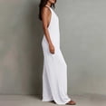 thumbnail image 6 of Babysbule Women's Halter Jumpsuit Wide Leg with Pockets Sleeveless Backless Loose Summer Casual Romper for Daily Beach Vacation, 6 of 7