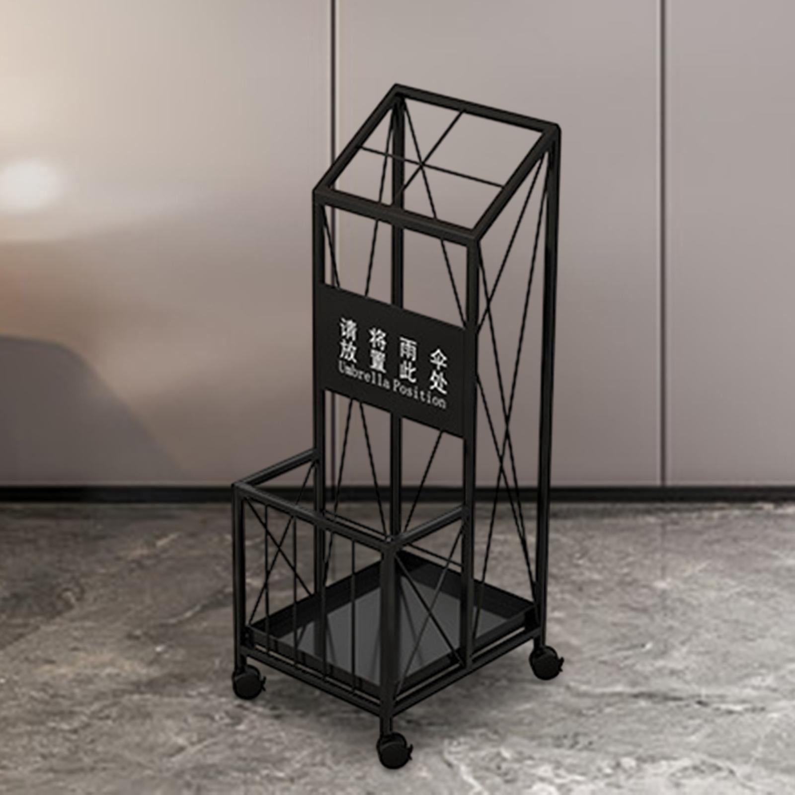 deevoka Umbrella Stand Multi Layer Sturdy Umbrella Holder for Home Supermarket Hotel Black