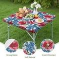 thumbnail image 4 of Square Tablecloth with Elastic Edges 34 * 34 Inch Waterproof Pioneer Colorful Floral Table Cover Washable Indoor and Outdoor for Party Kitchen Dinner Banquet Patio Picnic, 4 of 6