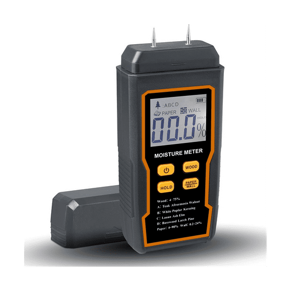 Wood Moisture Meter Digital Moisture Tester Handheld Needle Moisture Detector for Firewood Wallpaper Drywall