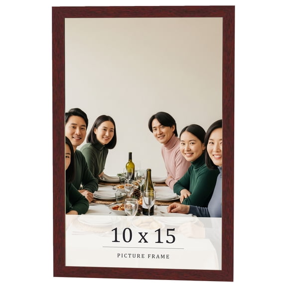 10x15 Frame Brown Solid Wood Picture Frame Width 0.75 Inches | Interior Frame Depth 0.5 Inches |