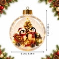 thumbnail image 3 of Fievgin Glowing Christmas Story Ornament, Light Up Mini Holiday Scene Transparent Globe with Warm LED for Tree Window Mantel, 3 of 6
